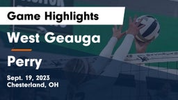 West Geauga  vs Perry  Game Highlights - Sept. 19, 2023