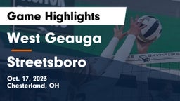 West Geauga  vs Streetsboro  Game Highlights - Oct. 17, 2023