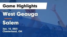 West Geauga  vs Salem  Game Highlights - Jan. 14, 2023