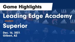 Leading Edge Academy vs Superior Game Highlights - Dec. 16, 2021
