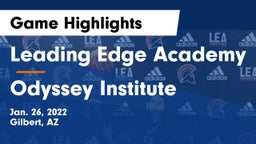 Leading Edge Academy vs Odyssey Institute Game Highlights - Jan. 26, 2022