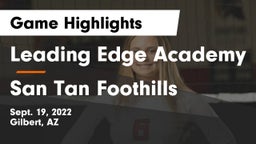 Leading Edge Academy vs San Tan Foothills  Game Highlights - Sept. 19, 2022