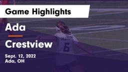 Ada  vs Crestview  Game Highlights - Sept. 12, 2022