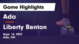 Ada  vs Liberty Benton  Game Highlights - Sept. 14, 2022