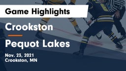 Crookston  vs Pequot Lakes  Game Highlights - Nov. 23, 2021