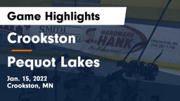 Crookston  vs Pequot Lakes  Game Highlights - Jan. 15, 2022