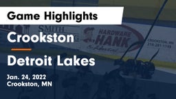 Crookston  vs Detroit Lakes Game Highlights - Jan. 24, 2022