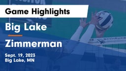 Big Lake  vs Zimmerman  Game Highlights - Sept. 19, 2023