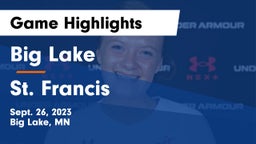 Big Lake  vs St. Francis  Game Highlights - Sept. 26, 2023