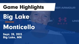 Big Lake  vs Monticello  Game Highlights - Sept. 28, 2023