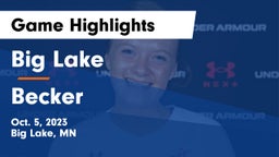 Big Lake  vs Becker  Game Highlights - Oct. 5, 2023