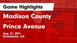 Madison County  vs Prince Avenue  Game Highlights - Aug. 31, 2021