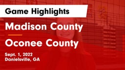 Madison County  vs Oconee County  Game Highlights - Sept. 1, 2022