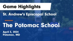 St. Andrew's Episcopal School vs The Potomac School Game Highlights - April 3, 2024