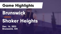 Brunswick  vs Shaker Heights  Game Highlights - Dec. 16, 2023