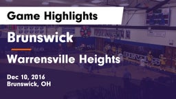 Brunswick  vs Warrensville Heights  Game Highlights - Dec 10, 2016