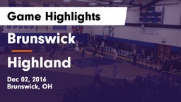Brunswick  vs Highland  Game Highlights - Dec 02, 2016