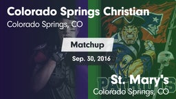 Matchup: Colorado Springs vs. St. Mary's  2016