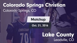 Matchup: Colorado Springs vs. Lake County  2016
