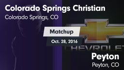 Matchup: Colorado Springs vs. Peyton  2016