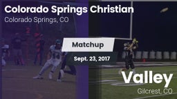 Matchup: Colorado Springs vs. Valley  2017