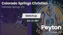 Matchup: Colorado Springs vs. Peyton  2017