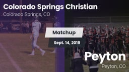 Matchup: Colorado Springs vs. Peyton  2019