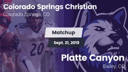 Matchup: Colorado Springs vs. Platte Canyon  2019