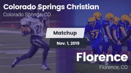 Matchup: Colorado Springs vs. Florence  2019