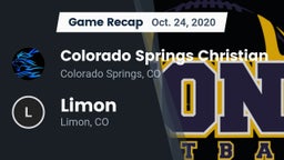 Recap: Colorado Springs Christian  vs. Limon  2020