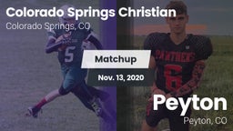 Matchup: Colorado Springs vs. Peyton  2020