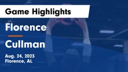 Florence  vs Cullman  Game Highlights - Aug. 24, 2023