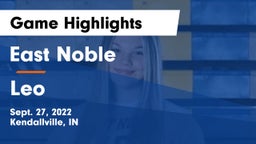 East Noble  vs Leo  Game Highlights - Sept. 27, 2022