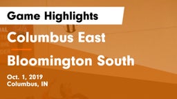 Columbus East  vs Bloomington South  Game Highlights - Oct. 1, 2019