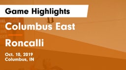 Columbus East  vs Roncalli  Game Highlights - Oct. 10, 2019