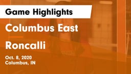 Columbus East  vs Roncalli  Game Highlights - Oct. 8, 2020