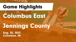 Columbus East  vs Jennings County  Game Highlights - Aug. 30, 2022