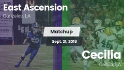Matchup: East Ascension High vs. Cecilia  2018