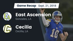 Recap: East Ascension  vs. Cecilia  2018