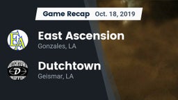 Recap: East Ascension  vs. Dutchtown  2019