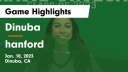 Dinuba  vs hanford Game Highlights - Jan. 10, 2023