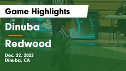 Dinuba  vs Redwood  Game Highlights - Dec. 22, 2023