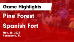 Pine Forest  vs Spanish Fort  Game Highlights - Nov. 20, 2023