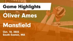 Oliver Ames  vs Mansfield  Game Highlights - Oct. 18, 2023