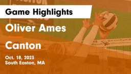 Oliver Ames  vs Canton   Game Highlights - Oct. 18, 2023