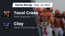 Recap: Tocoi Creek  vs. Clay  2023
