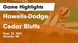 Howells-Dodge  vs Cedar Bluffs  Game Highlights - Sept. 23, 2022