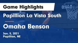 Papillion La Vista South  vs Omaha Benson  Game Highlights - Jan. 5, 2021