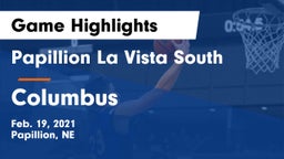 Papillion La Vista South  vs Columbus  Game Highlights - Feb. 19, 2021