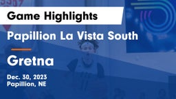 Papillion La Vista South  vs Gretna  Game Highlights - Dec. 30, 2023